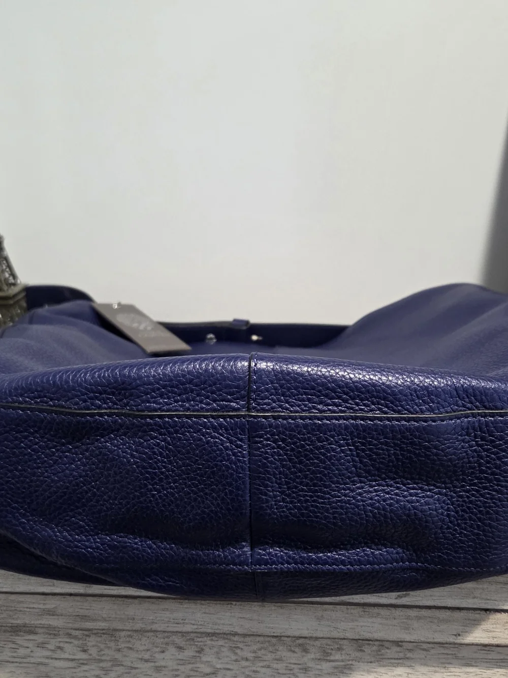 Vince Camuto Navy Leather Hobo Bag 22 in long, 16 in wide